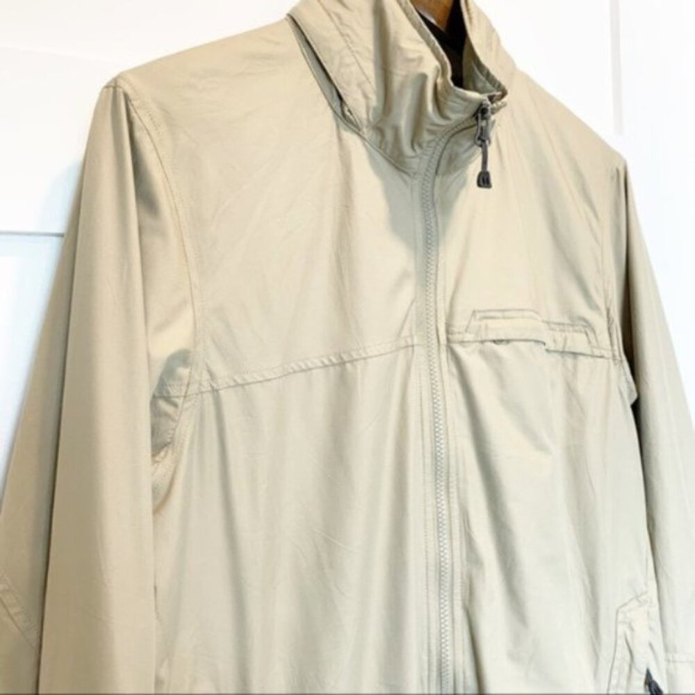 REI Co-op Beige Lightweight Full Zip Jacket With Hood - Size M
